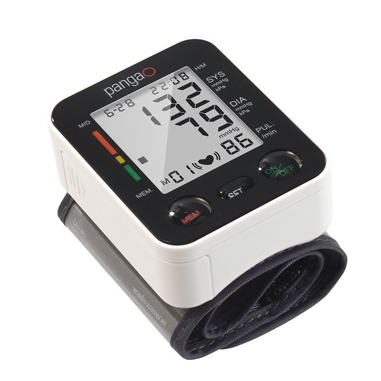Pangao High Tech Portable Automatic Digital Bp Machine Sphygmomanometer Wrist blood pressure monitor