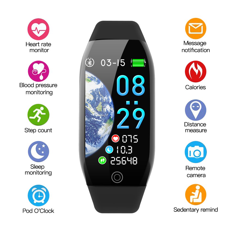 Smart Bracelet F21 Ip68 Waterproof Smarthwatch Blood Pressure Fitness & Heart RateTracker Smartband Fitness Wristbands