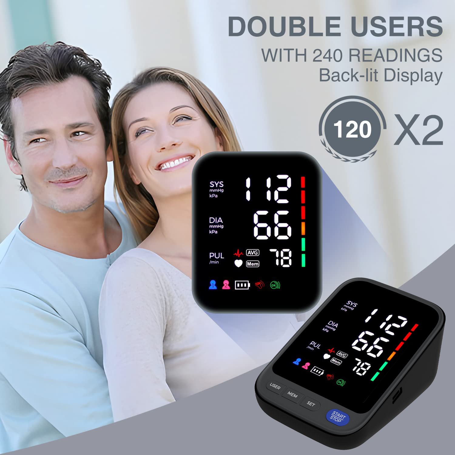 ISO/CE/BSCI Led Display Upper Arm Type 22-42cm Digital Automatic Blood Pressure Monitors For Daily Use Hospital Use Family Care