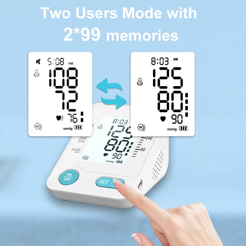 Portable Automatic Digital Blood Pressure Monitor Sphygmomanometer BP Monitor Blood Pressure Electronic Blood Pressure Machine