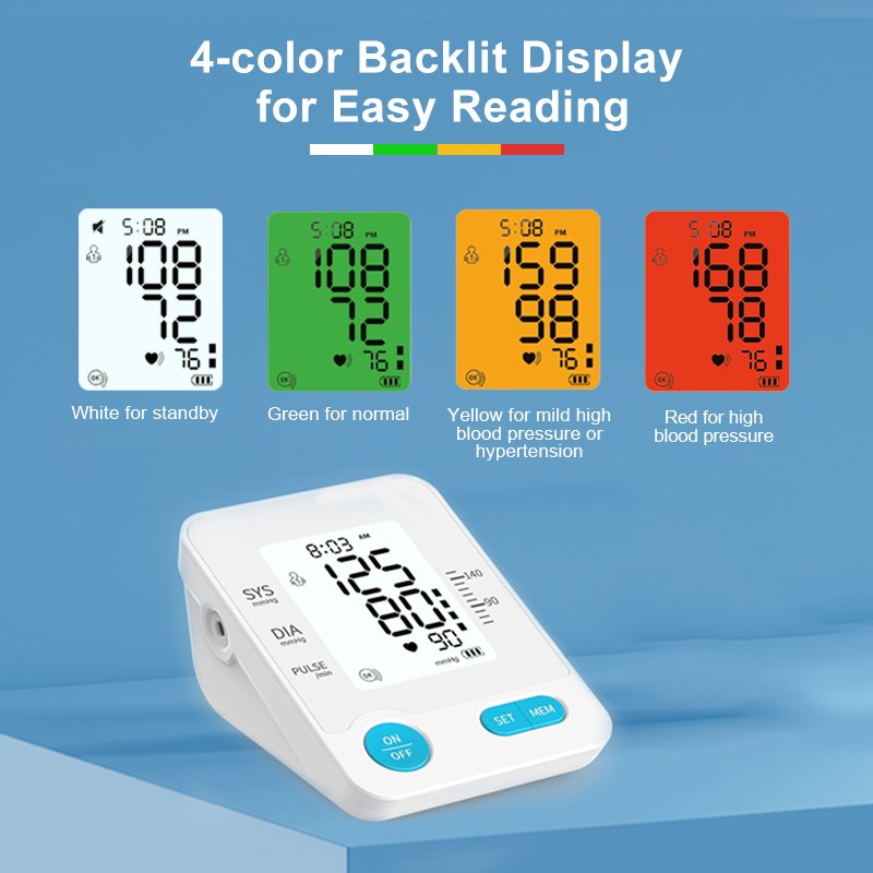 Portable Automatic Digital Blood Pressure Monitor Sphygmomanometer BP Monitor Blood Pressure Electronic Blood Pressure Machine
