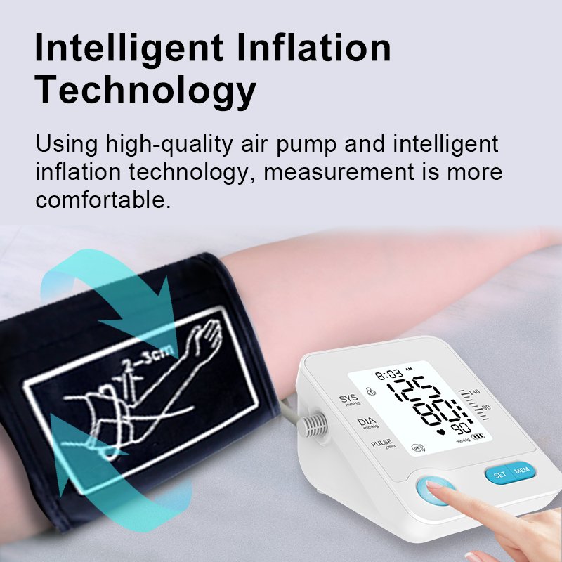 Portable Automatic Digital Blood Pressure Monitor Sphygmomanometer BP Monitor Blood Pressure Electronic Blood Pressure Machine