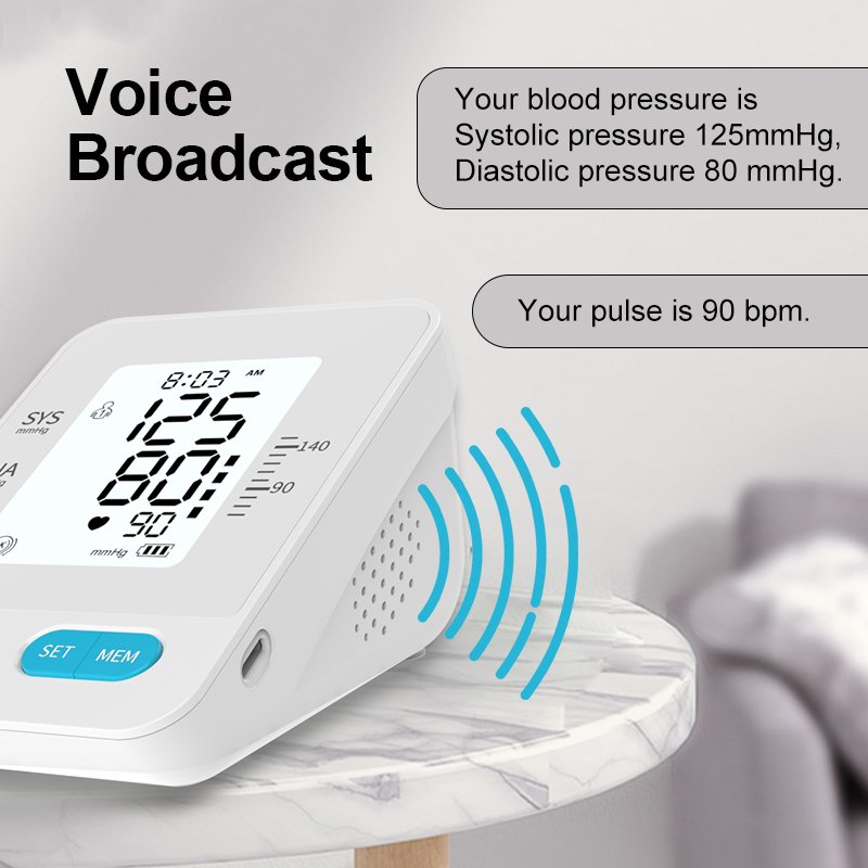 Portable Automatic Digital Blood Pressure Monitor Sphygmomanometer BP Monitor Blood Pressure Electronic Blood Pressure Machine