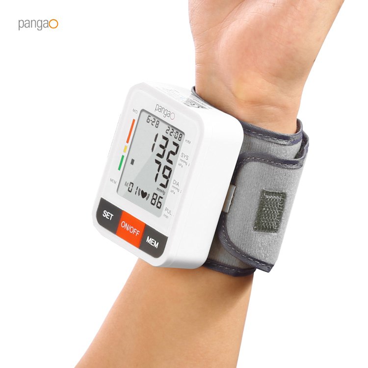 Pango Electrical Big Screen Wrist Measuring Instrument Automatic Digital BP Monitor Blood Pressure Device