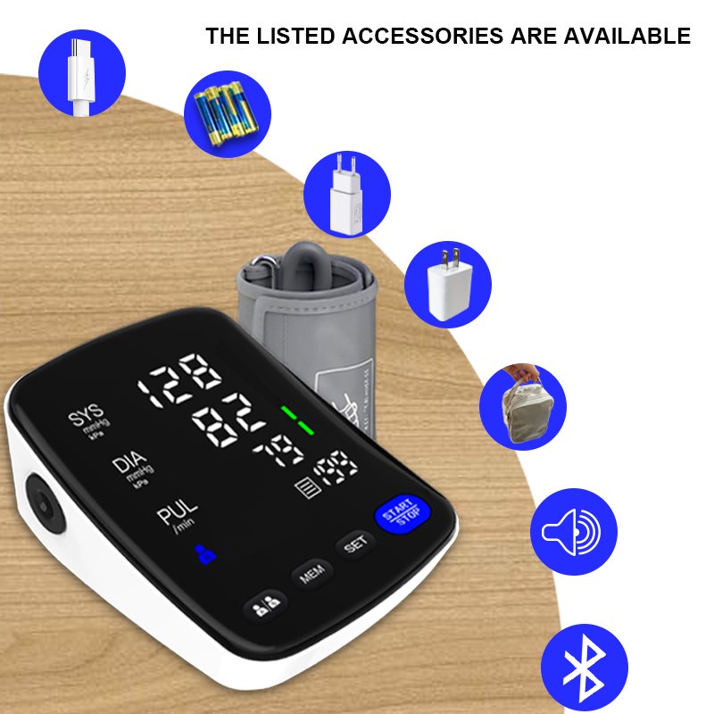 Electronic Smart Sphygmomanometer Blood Pressure Machine Digital BP Machine Automatic Digital BP Monitor Blood Pressure Monitor