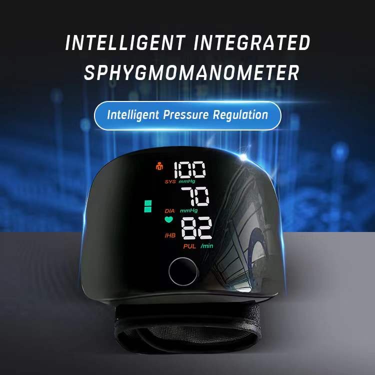 Wrist style portable medical electronic digital tensiometer large LCD display blood pressure monitor digital tensiometer