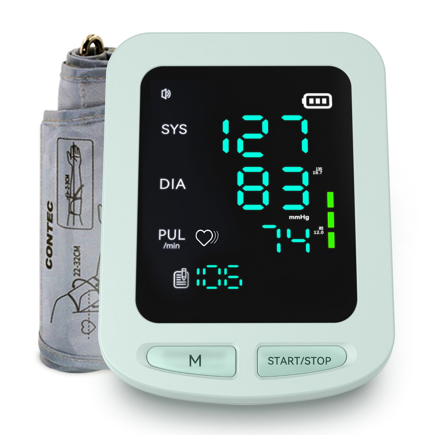 CONTEC08E Color LED upper arm blood pressure home use blood pressure monitor