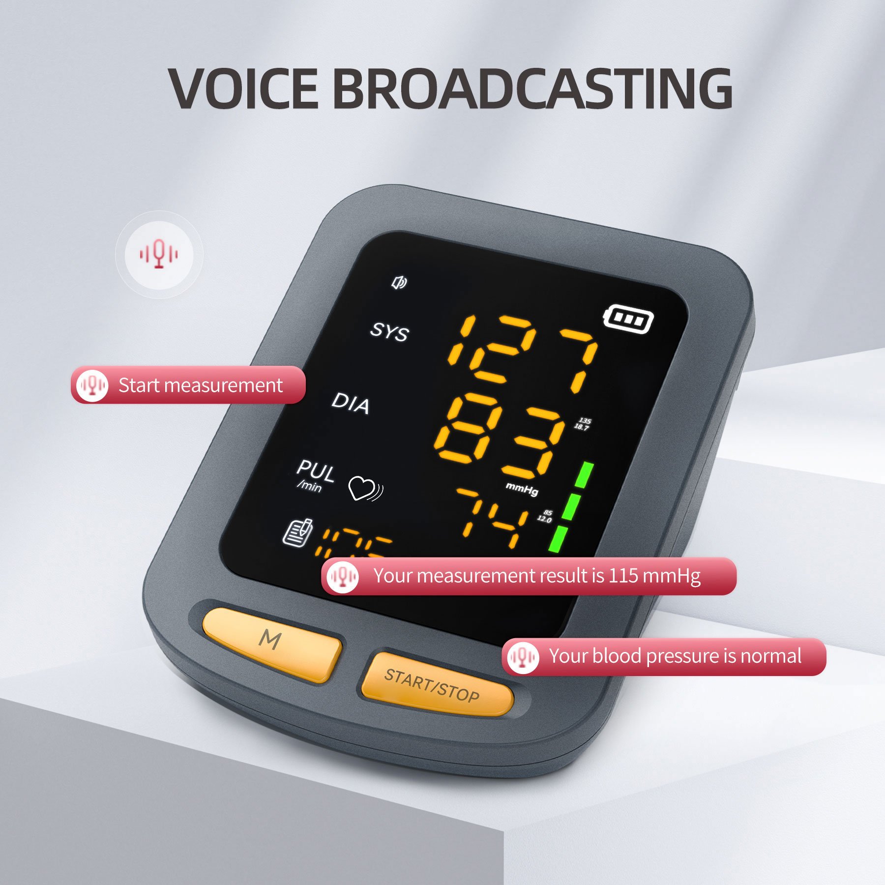 CONTEC08E Color LED upper arm blood pressure home use blood pressure monitor