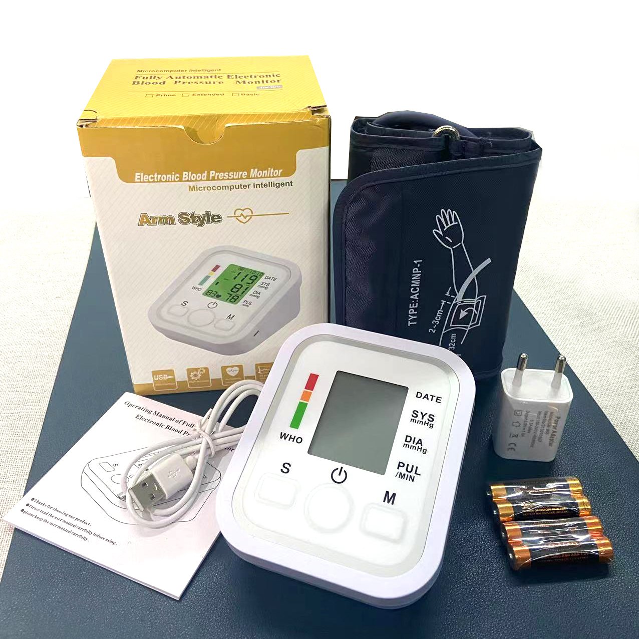 Portable home electronic BP monitor professional medical electronic blood pressure monitor digital electronic tensiometer