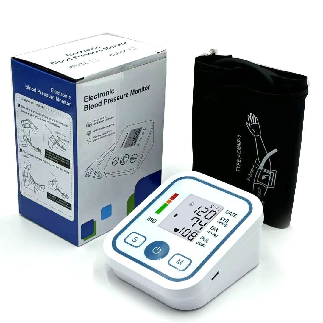 Portable home electronic BP monitor professional medical electronic blood pressure monitor digital electronic tensiometer