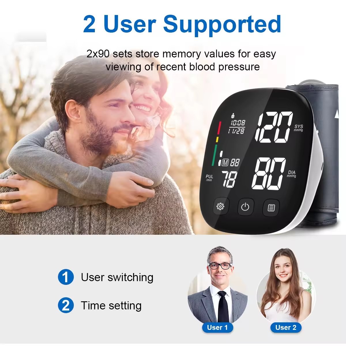 CE Approval Electronic Automatic Blood Pressure Meter BP Monitor Blood Pressure Machine Upper Arm Digital Blood Pressure Monitor