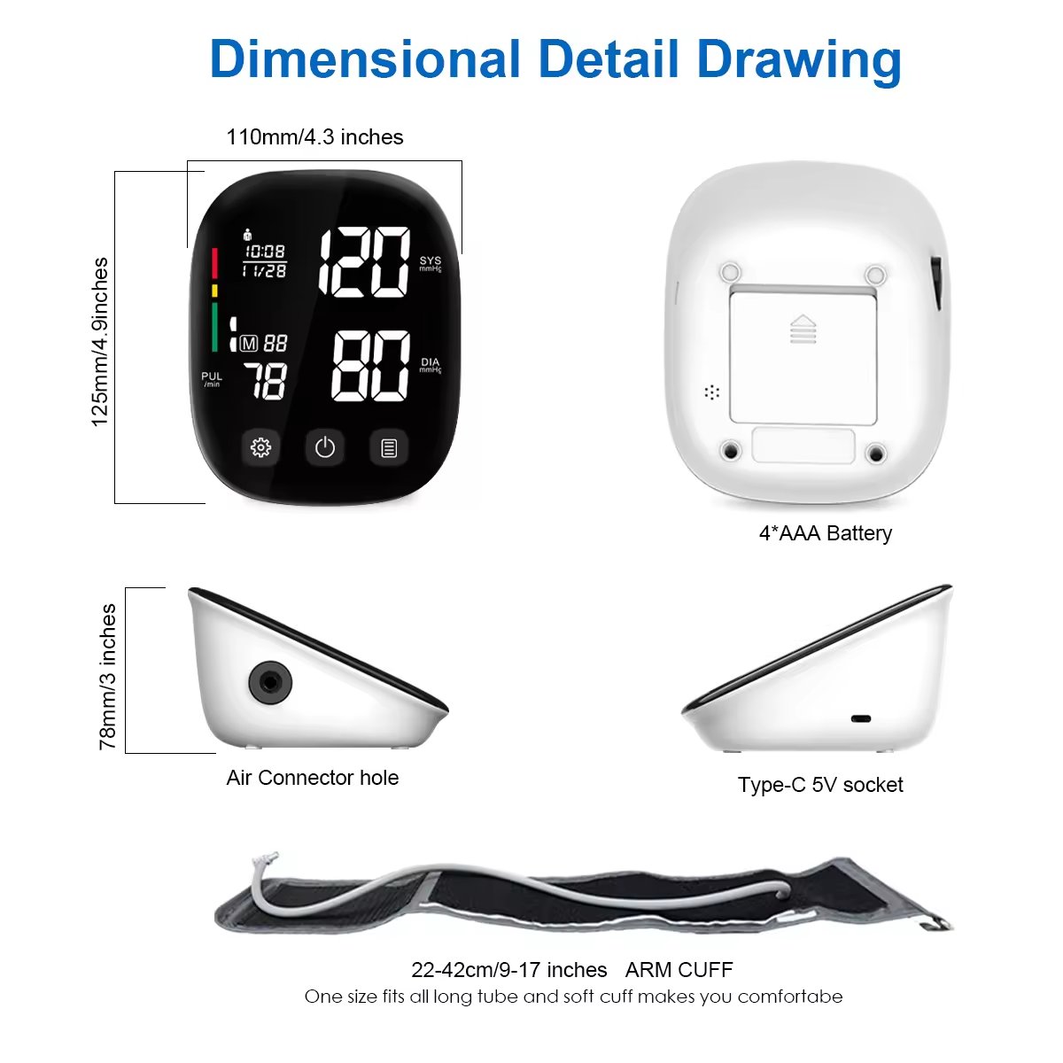 CE Approval Electronic Automatic Blood Pressure Meter BP Monitor Blood Pressure Machine Upper Arm Digital Blood Pressure Monitor