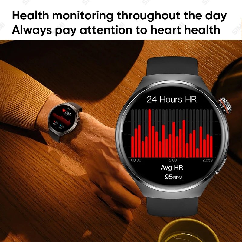 Flyrabbit 2025 Smart Watch Men NFC AMOLED 360x360 HD Screen Heart Rate BT Call SmartWatch 2024 New For Cheap Mobile Phone