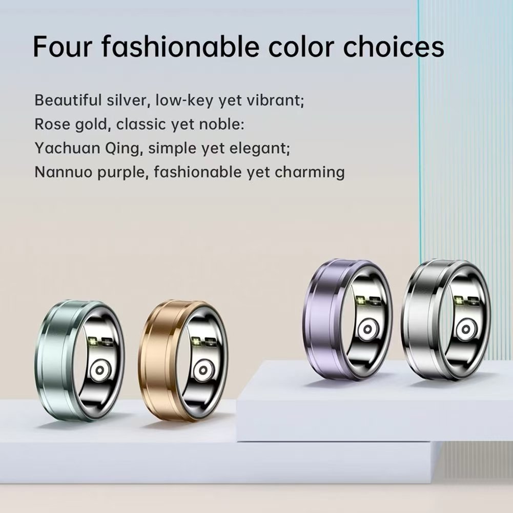 Fashion smart ring blood pressure monitoring ring exercise counter swimming heart rate monitoring sleep monitoring