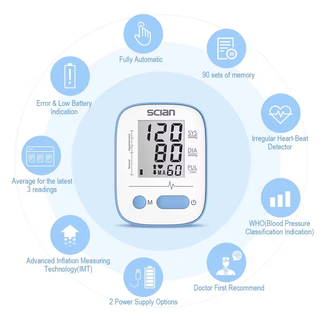 SCIAN LD-521 Home Use Electronic Wholesale Upper Arm Automatic Mini USB Smart Portable Digital Blood Pressure Monitor
