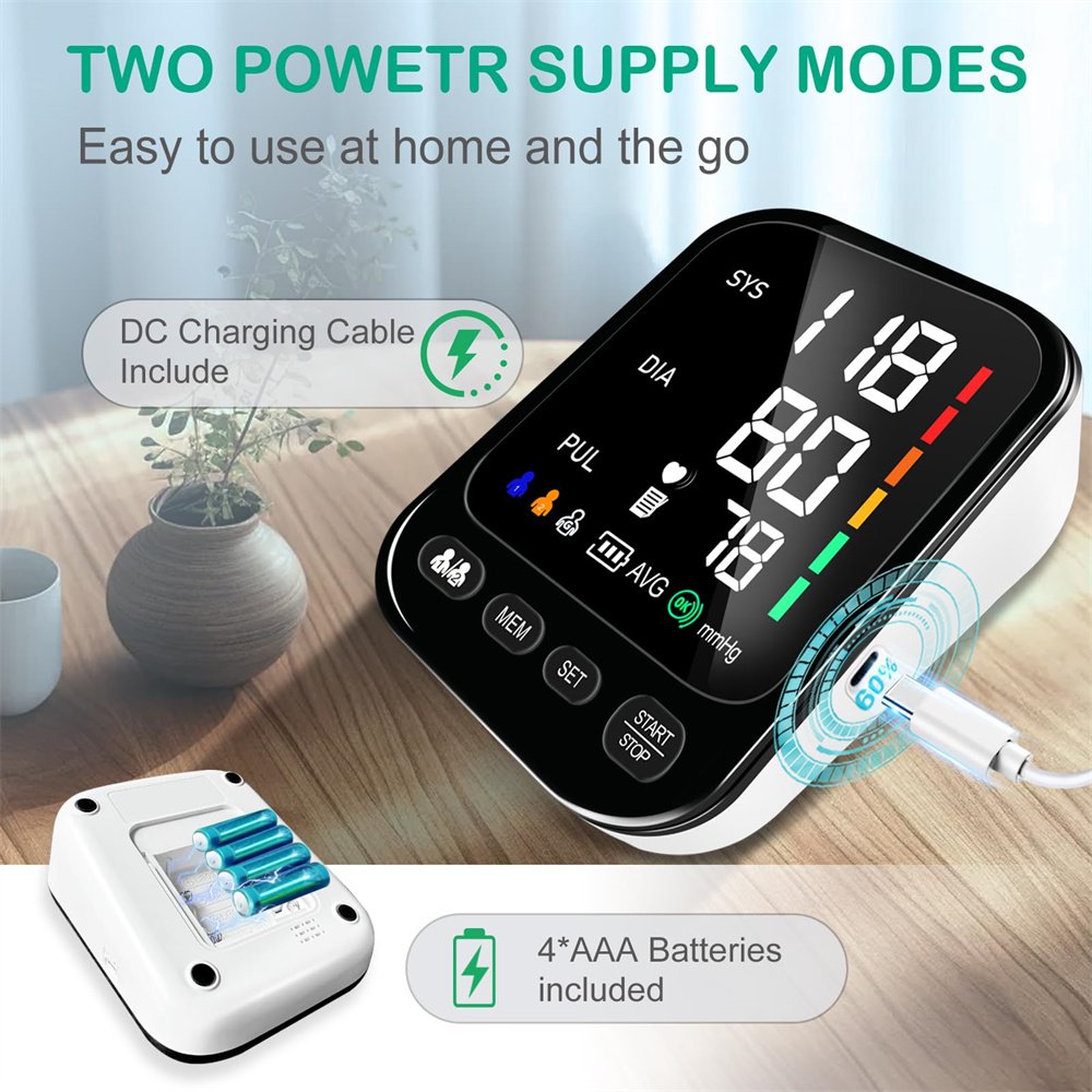 Electronic Upper Arm Bp Machine Digital Blood Pressure Sphygmomanometer Electron Monitor Device Blood Pressure Medication