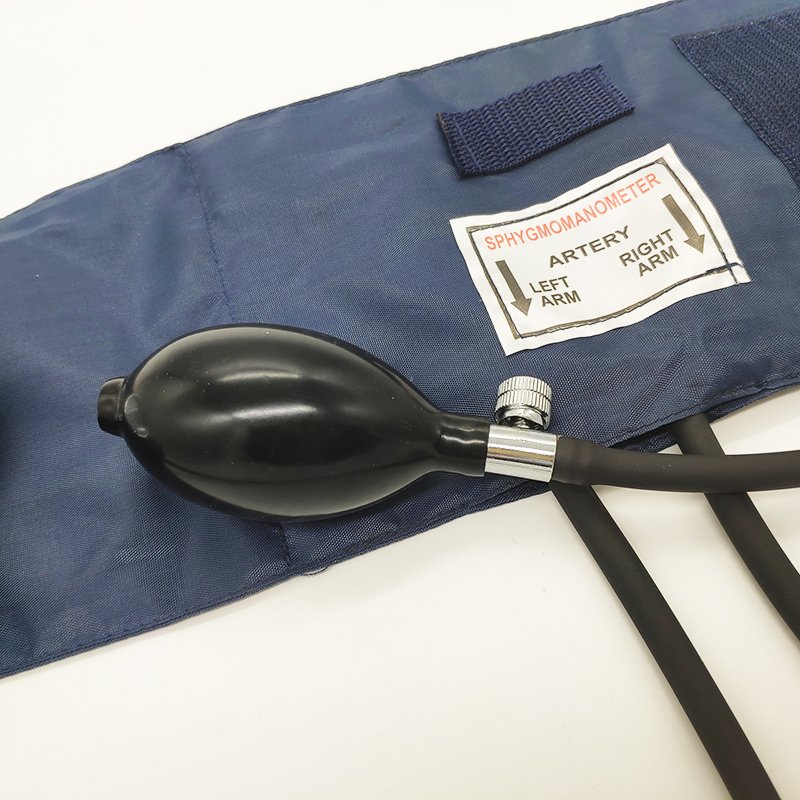 Wall mounted large screen traditional liquid free blood pressure monitor that can be stretched