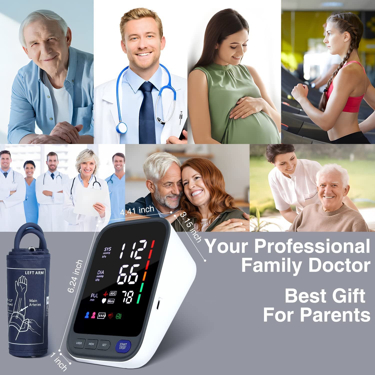 New Digital Upper Arm LED Screen Blood Pressure Monitor With Bluetooth