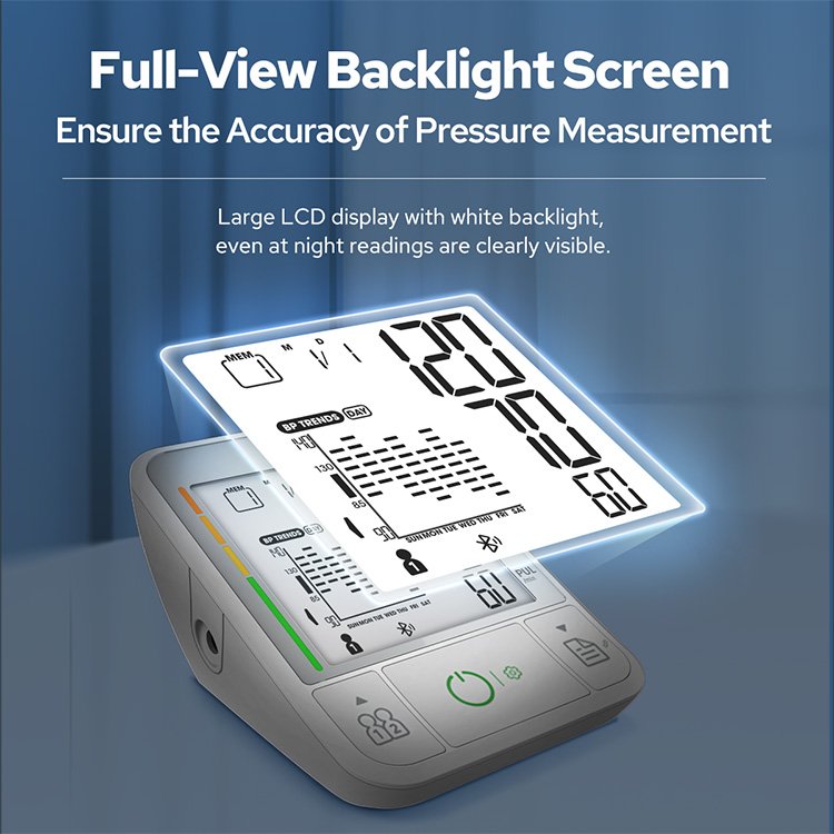 TRANSTEK LCD Electric Sphygmomanometer Tensiometer Upper Arm Wireless Automatic Digital BP Machine Blood Pressure Monitor