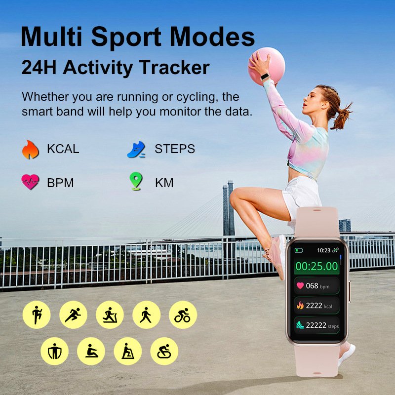 High quality smart wristband T54B 1.47 Inch HD Screen BT Calling Heart Rate Blood Pressure Monitor Sports Bracelet Smartwatch