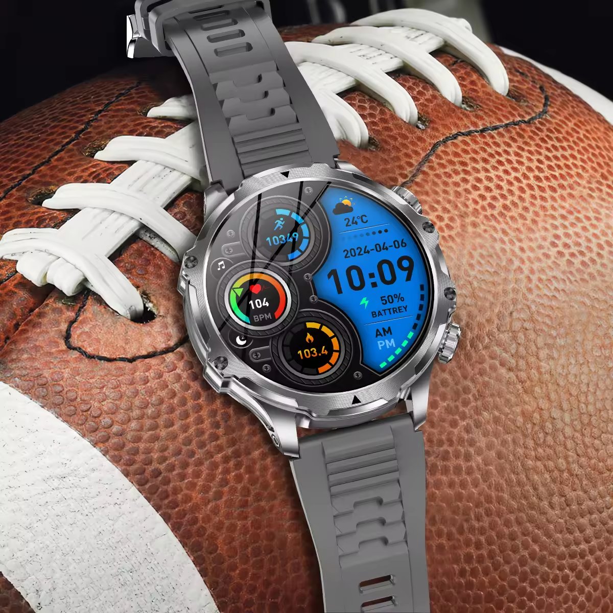 2024 AK75 Smart watch 1.85Inch 700mAH Sport Flashlight BT Call blood pressure monitoring Waterproof Smartwatch for Men