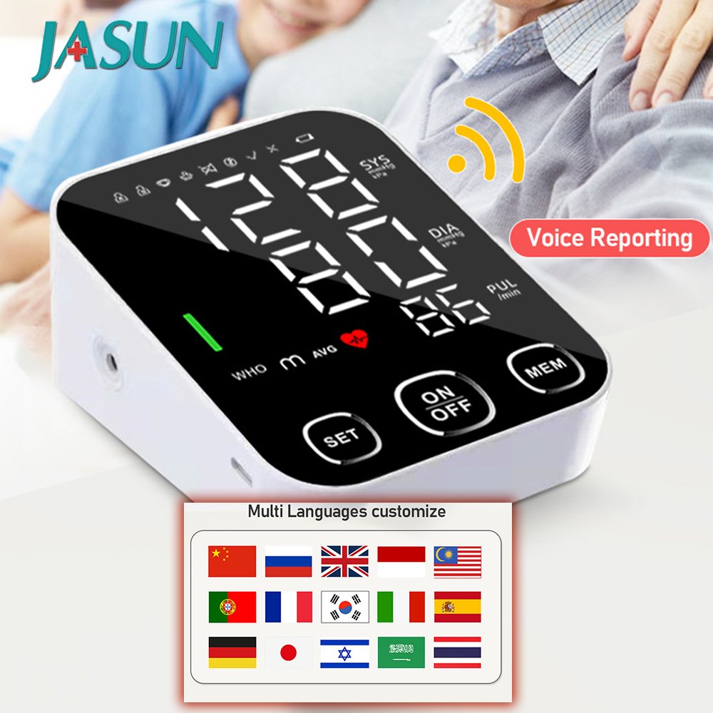 JASUN LED Wholesale Electronic Prices Sphygmomanometer Upper Arm BP Machine Automatic Electric Digital Blood Pressure Monitors