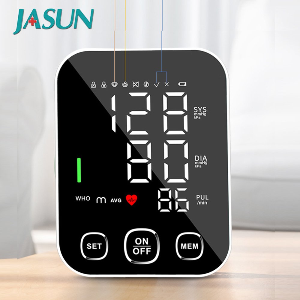 JASUN LED Wholesale Electronic Prices Sphygmomanometer Upper Arm BP Machine Automatic Electric Digital Blood Pressure Monitors