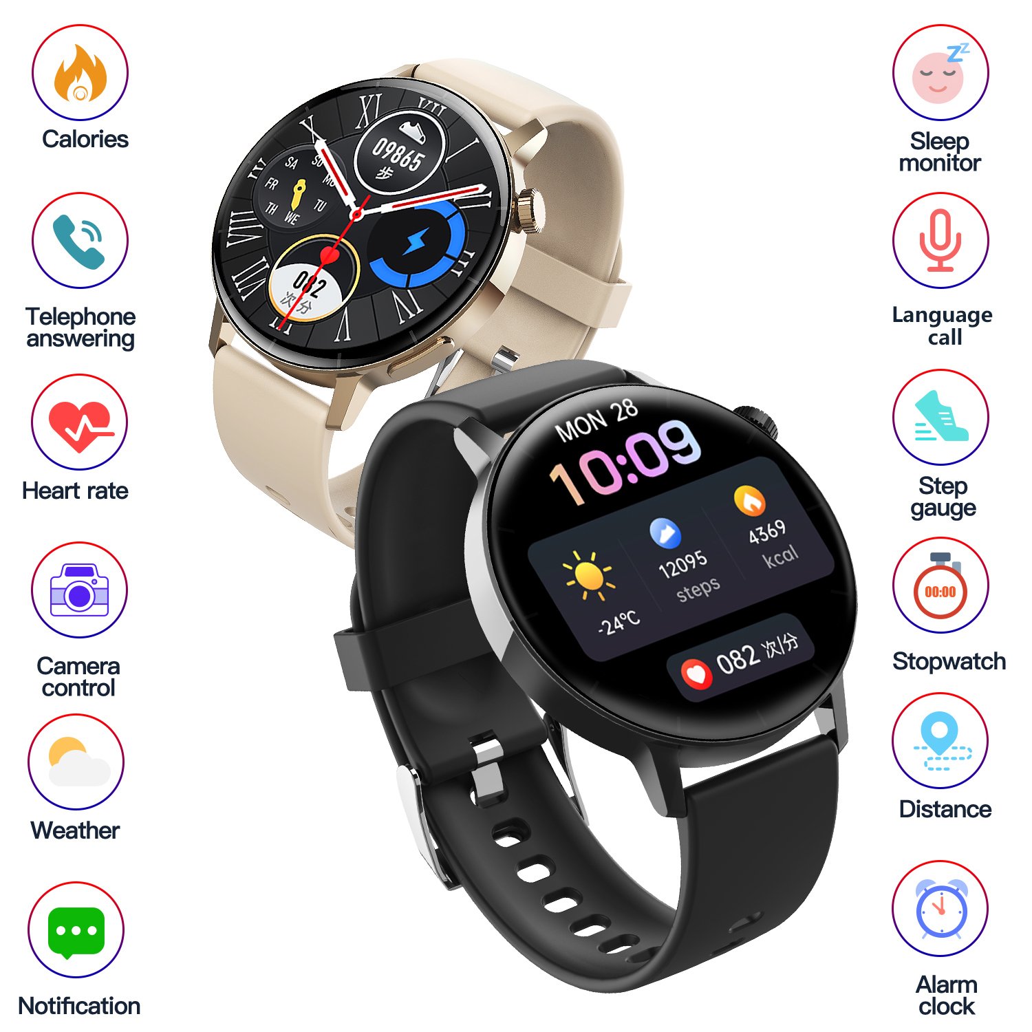 F22R Smart Watch Heart Rate Blood Pressure Monitor Men Women Sport Watch Pedometer Fitness Bracelet Watches for Phone