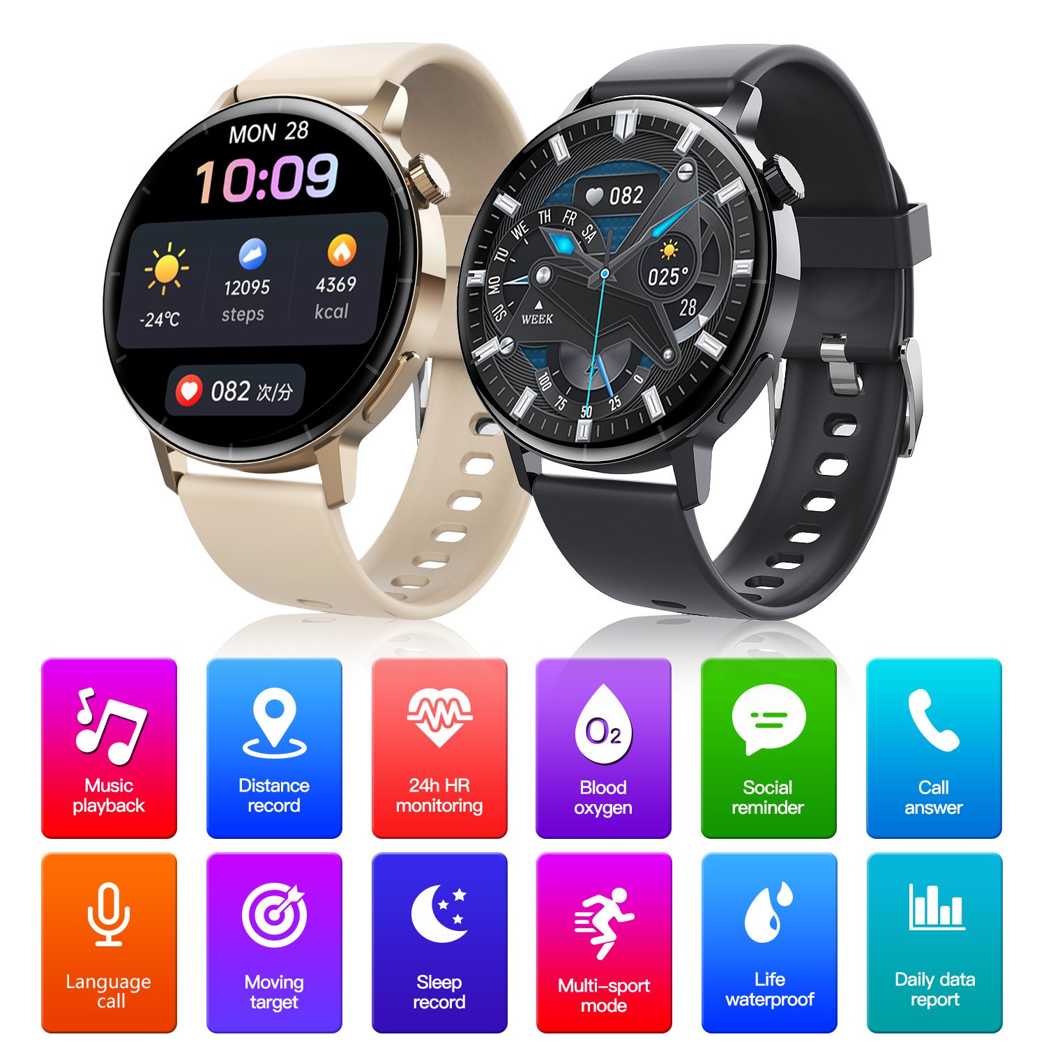 F22R Smart Watch Heart Rate Blood Pressure Monitor Men Women Sport Watch Pedometer Fitness Bracelet Watches for Phone