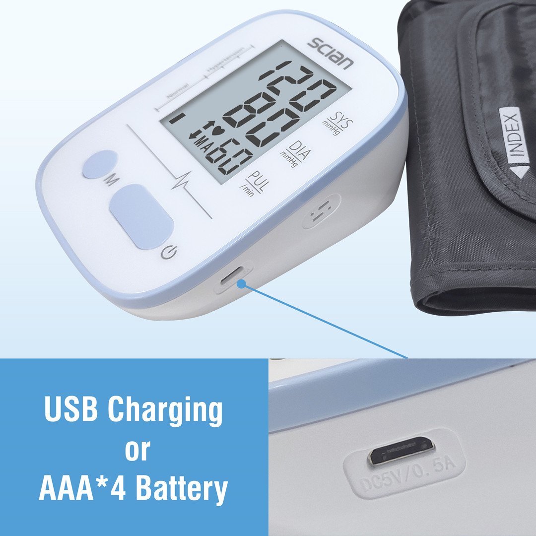 SCIAN LD-521 High Accuracy Automatic Large LCD Display USB Charge Digital Upper Arm Blood Pressure Monitor For Home Use