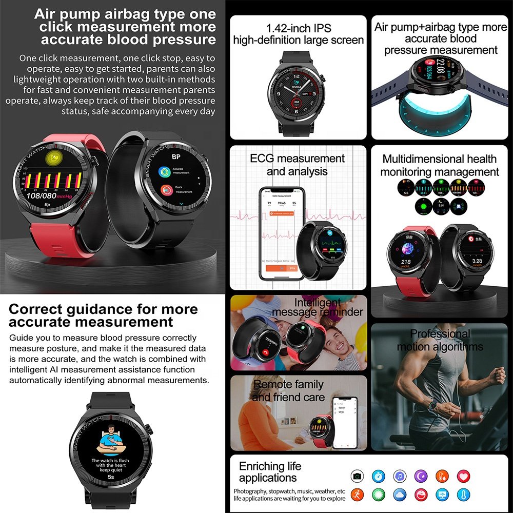 Customizable branded relogio smartwatch wrist health digital bp monitor ECG blood pressure monitor smartwatch smart watch