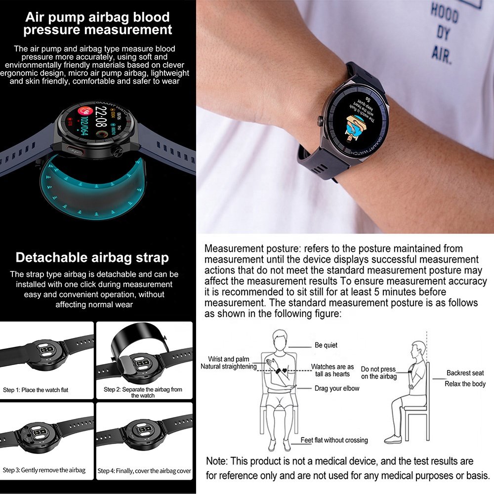 Customizable branded relogio smartwatch wrist health digital bp monitor ECG blood pressure monitor smartwatch smart watch