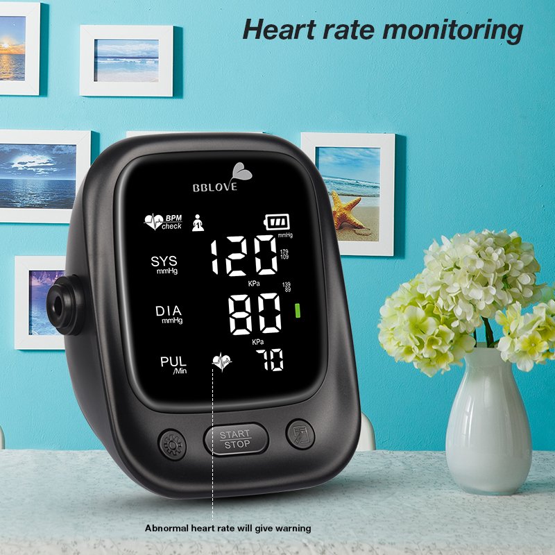 Big Screen LED display Digital Blood Pressure Monitor Smart Sphygmomanometer BP Machine Factory Price