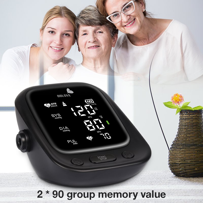 Big Screen LED display Digital Blood Pressure Monitor Smart Sphygmomanometer BP Machine Factory Price