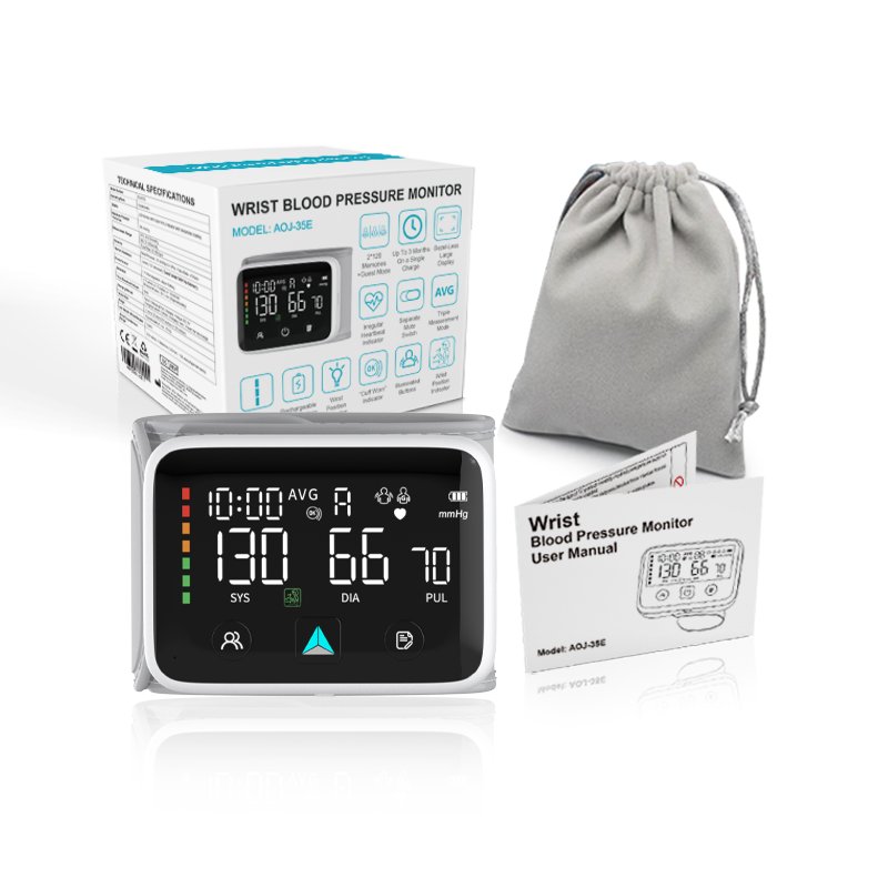 Electric Household Medical Device Baumanometro Digital Wrist Blood Pressure Monitor Plastic Tensiometros Digitales