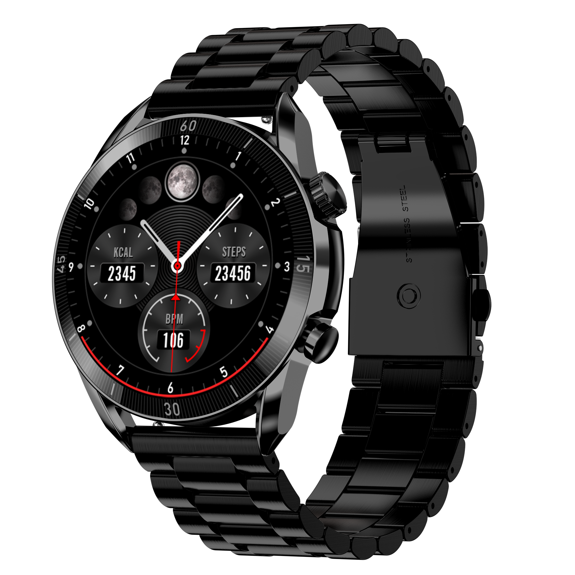 SMA Smart Watch 1.43 Inch AM07 AMOLED Business Screen Music Playback Blood Pressure Monitoring iOS Activity Tracker