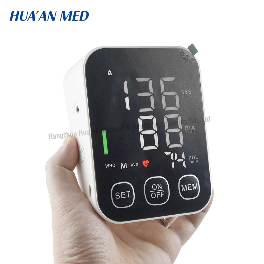 HUAAN LED Voice BP Machine Digital Monitors Tensiometer Electric Portable Pretion Meter Sphygmomanometer Blood Pressure Machine