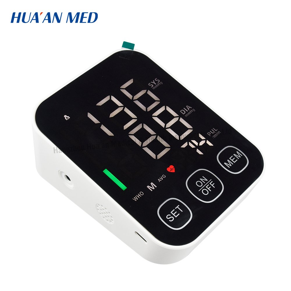 HUAAN LED Voice BP Machine Digital Monitors Tensiometer Electric Portable Pretion Meter Sphygmomanometer Blood Pressure Machine