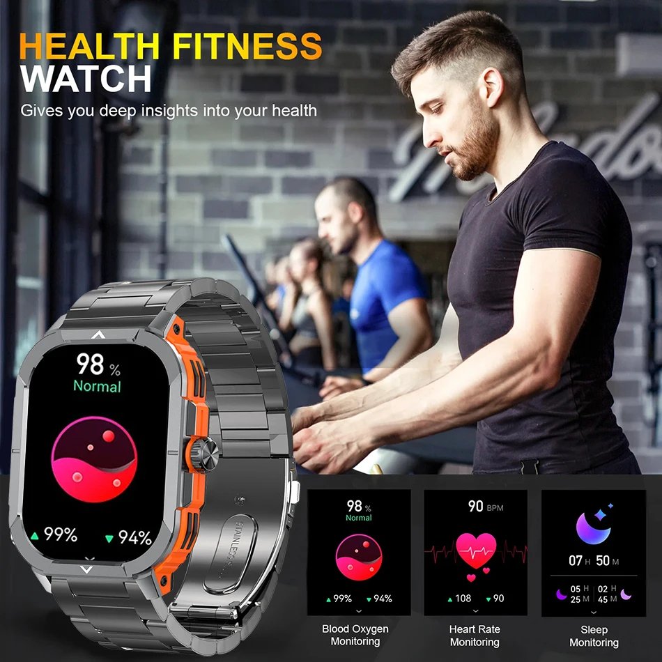 2024 NEW 2.06 Inch AMOLED Screen NFC Blue tooth Call Blood Pressure Monitoring Smart Watch Weather Forecast HK56 IP68 Smartwatch