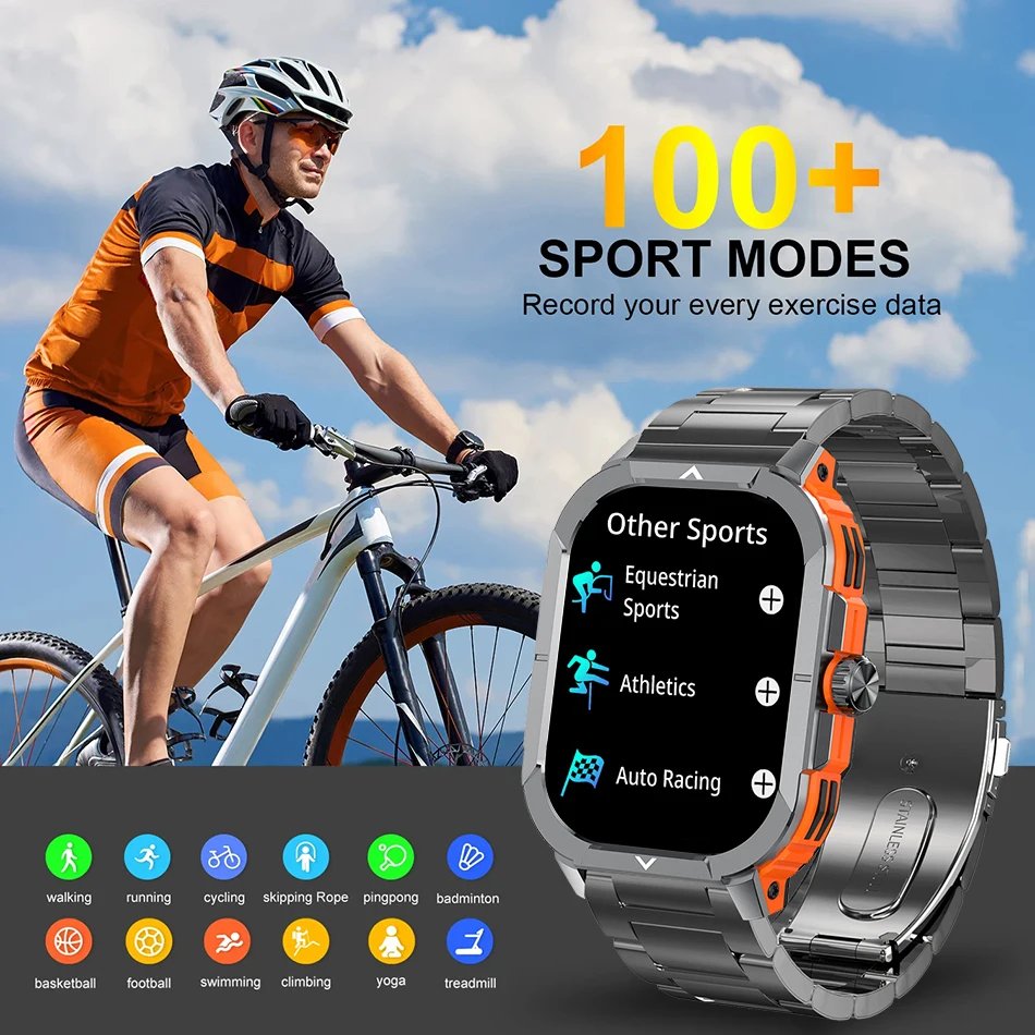 2024 NEW 2.06 Inch AMOLED Screen NFC Blue tooth Call Blood Pressure Monitoring Smart Watch Weather Forecast HK56 IP68 Smartwatch