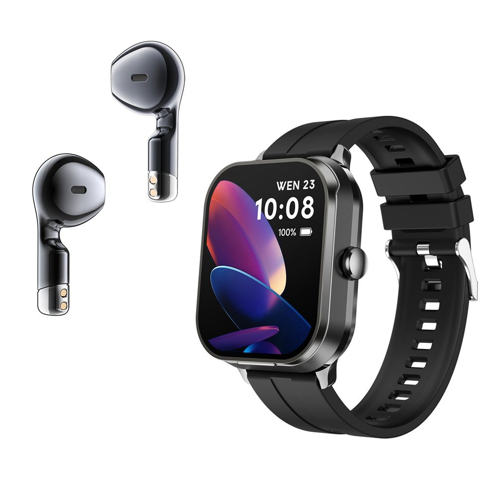 2024 Newest Pro Smart Watch 2-In-1 Earphones Bluetooth Call Waterproof Android Ios 240*296 HD Screen Men Smartwatch