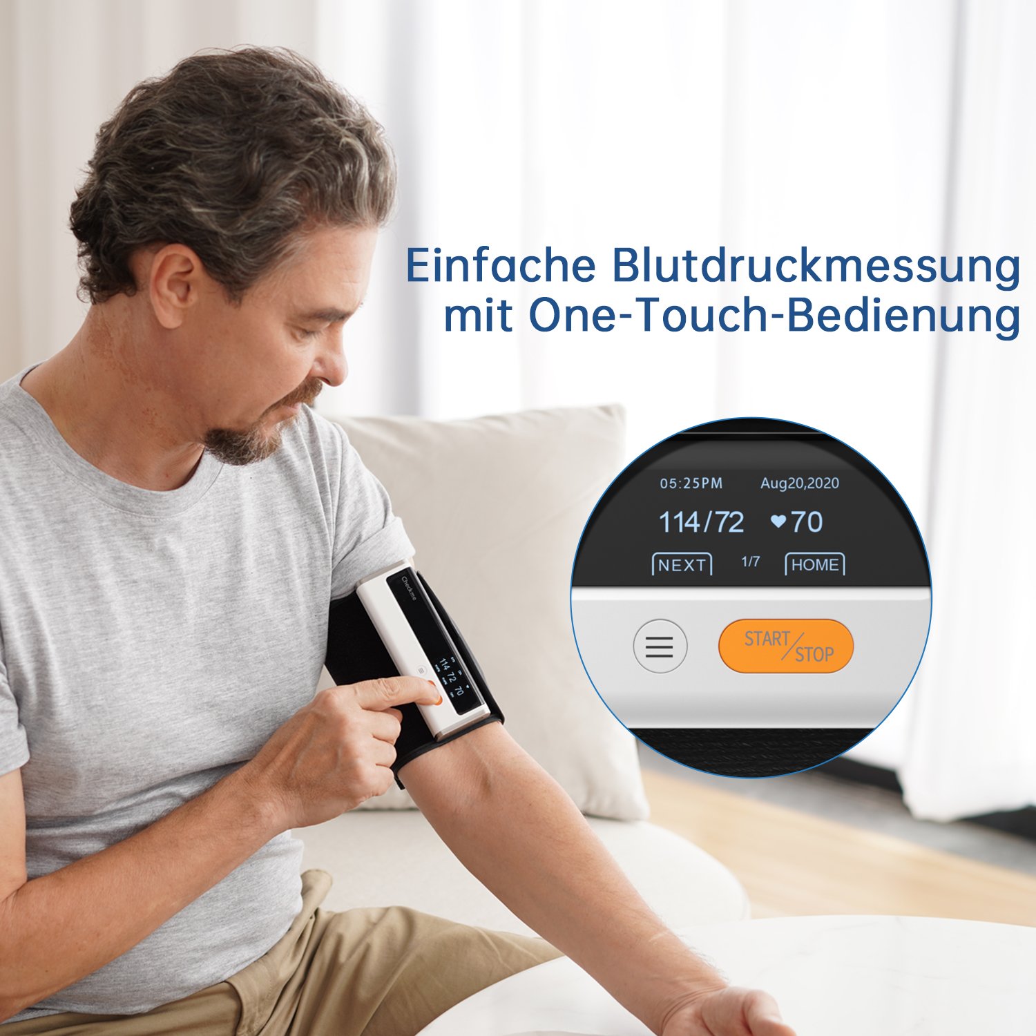 Wellue BP2 Bluetooth Bp Monitor Upper Arm Rechargeable Ecg Ekg Sphygmomanometer Blood Pressure Monitors