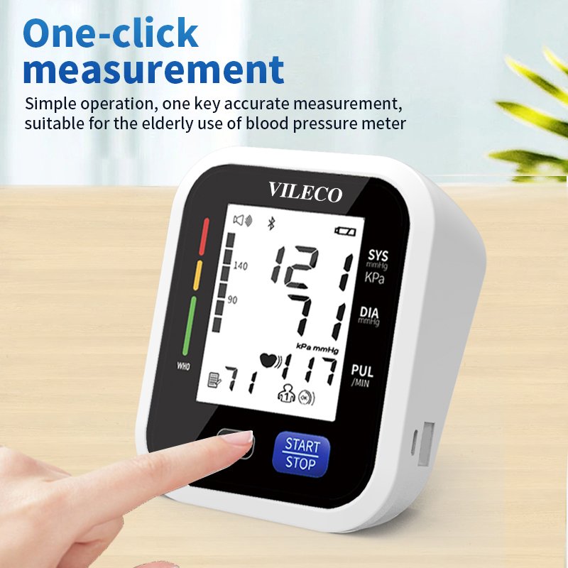 Vileco electronic blood pressure machine digital bp monitor tensimeter professional blood pressure monitor tensiometro