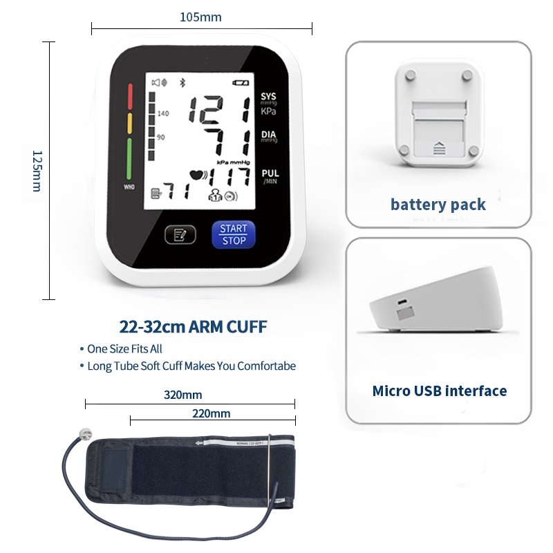Vileco electronic blood pressure machine digital bp monitor tensimeter professional blood pressure monitor tensiometro