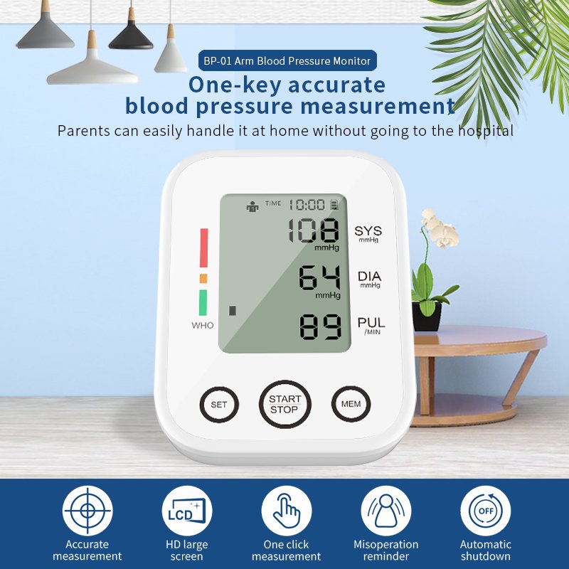 Household health care medical machine digital sphygmomanometer portable tensiometer high quality Blood Pressure Monitor