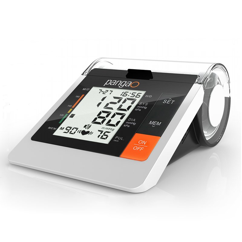Digital large lcd display fuzzy logic digital upper arm bp machine blood pressure monitor with ecg and voice function