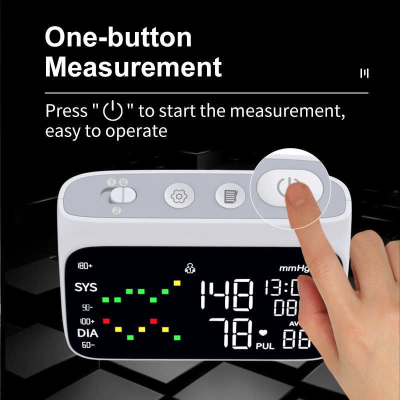 Rechargeable Automatic Bp Monitor Blood Pressure Machine Upper Arm Digital 24 Hour Ambulatory Blood Pressure Monitoring Standing