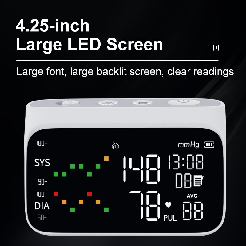 Rechargeable Automatic Bp Monitor Blood Pressure Machine Upper Arm Digital 24 Hour Ambulatory Blood Pressure Monitoring Standing