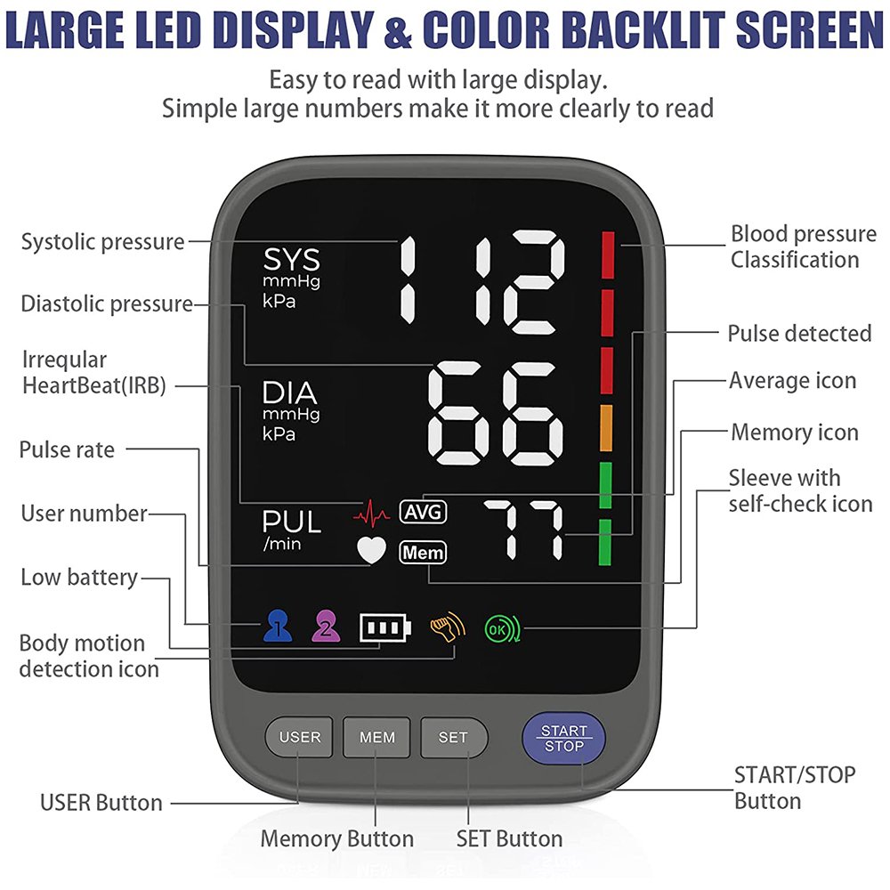 Factory New Best Selling Wireless Automatic Upper Arm Type Electric Bp Machine Blood Pressure Monitor Bluetooth