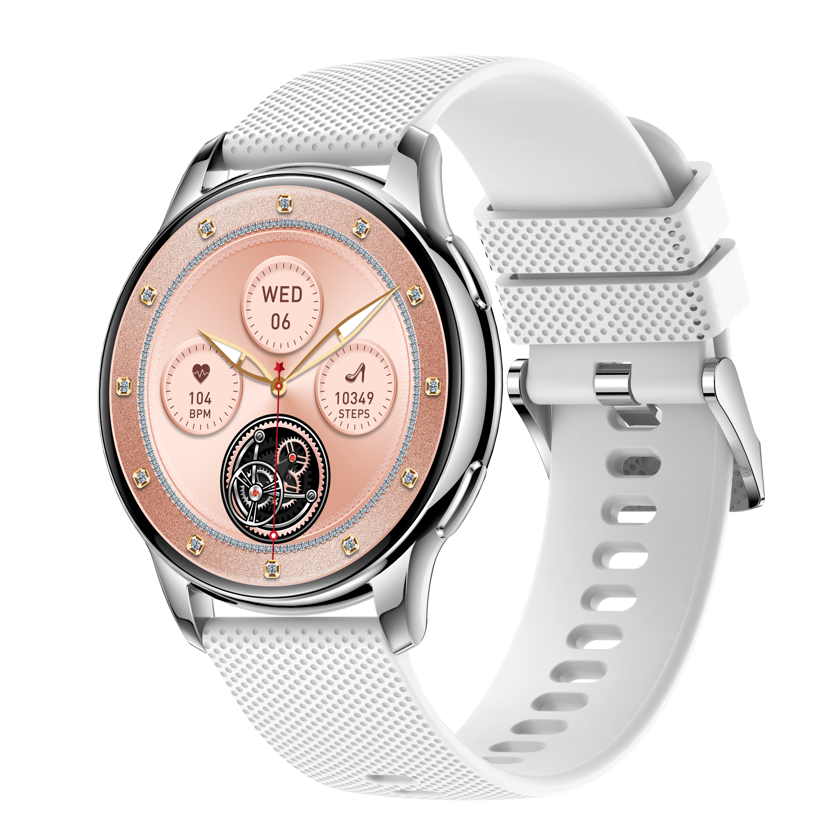 Lady Smart Watch Y11 Women's Health Heart Rate Voice Call Gold Amoled Screen IP68 Waterproof BT Call Fashion Smartwatch Y11